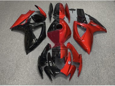 2006-2007 Half Red and Black Suzuki GSXR 600-750 Motorcycle Fairings