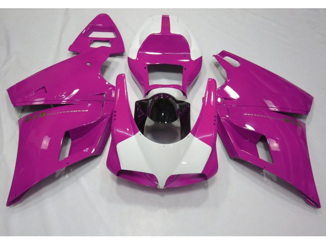 1993-2005 Gloss Pink & White Ducati 996 748 916 998 Motorcycle Fairings 1993-2005 Gloss Pink & White Ducati 996 748 916 998 Motorcycle Fairings