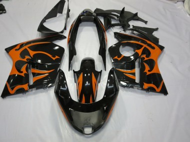 1996-2007 Black and Orange Honda CBR1100XX Motorcycle Fairings