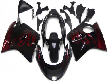 1996-2007 Deep Red Flame Honda CBR1100XX Motorcycle Fairings