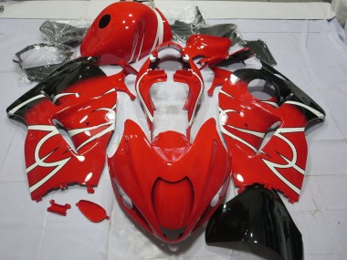 1997-2007 Black and White Suzuki GSXR 1300 Motorcycle Fairings