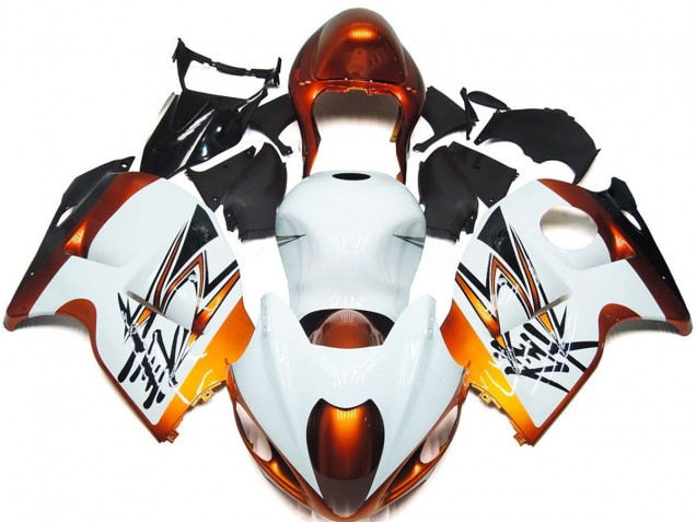 1997-2007 Bronze and White Style Suzuki GSXR 1300 Motorcycle Fairings 1997-2007 Bronze and White Style Suzuki GSXR 1300 Motorcycle Fairings