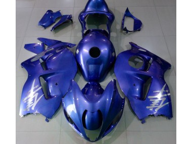 1997-2007 Gloss Blue & Silver Logo Suzuki GSXR 1300 Motorcycle Fairings