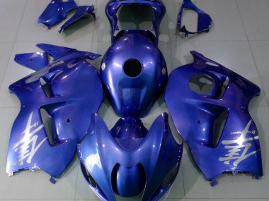 1997-2007 Gloss Blue & Silver Logo Suzuki GSXR 1300 Motorcycle Fairings