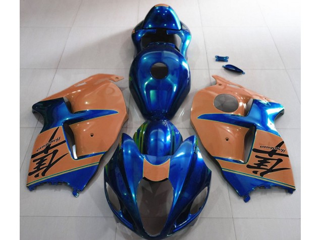 1997-2007 Gloss Blue and Desert Tan Suzuki GSXR 1300 Motorcycle Fairings 1997-2007 Gloss Blue and Desert Tan Suzuki GSXR 1300 Motorcycle Fairings
