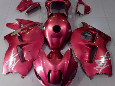 1997-2007 Gloss Red & Silver Logo Suzuki GSXR 1300 Motorcycle Fairings