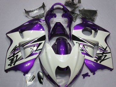 1997-2007 Gloss White & Purple Suzuki GSXR 1300 Motorcycle Fairings