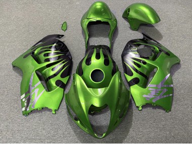1997-2007 Green and Black Suzuki GSXR 1300 Motorcycle Fairings