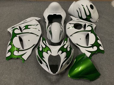 1997-2007 Green and White Suzuki GSXR 1300 Motorcycle Fairings