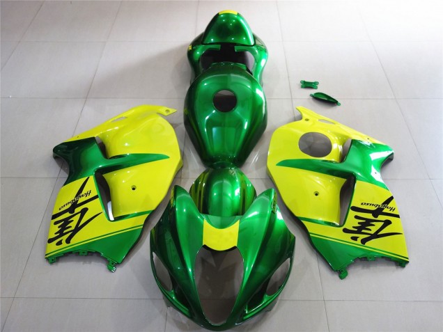 1997-2007 Green and Yellow Suzuki GSXR 1300 Motorcycle Fairings 1997-2007 Green and Yellow Suzuki GSXR 1300 Motorcycle Fairings