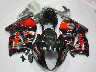 1997-2007 Red Swirl Suzuki GSXR 1300 Motorcycle Fairings
