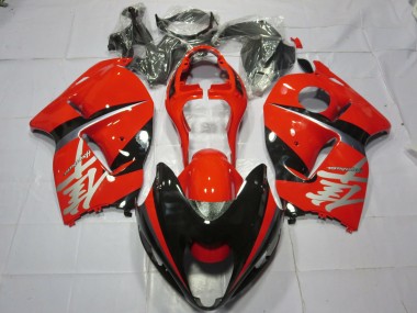 1997-2007 Red and Black Silver Decal Suzuki GSXR 1300 Motorcycle Fairings