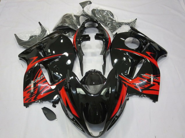 1997-2007 Red and Black Suzuki GSXR 1300 Motorcycle Fairings 1997-2007 Red and Black Suzuki GSXR 1300 Motorcycle Fairings