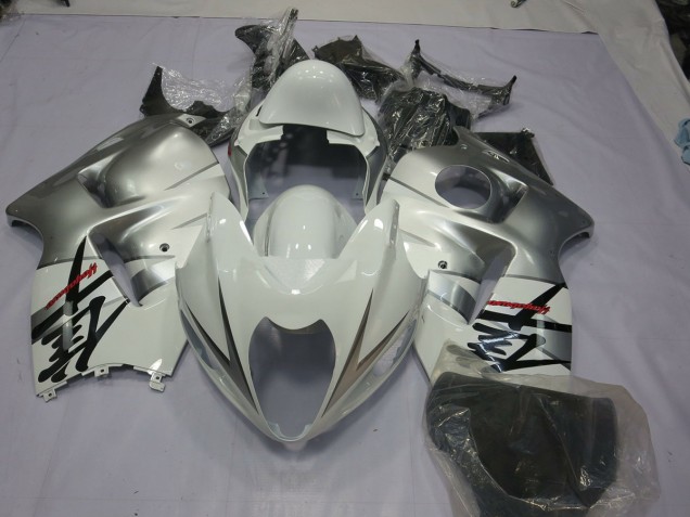 1997-2007 Silver White Suzuki GSXR 1300 Motorcycle Fairings