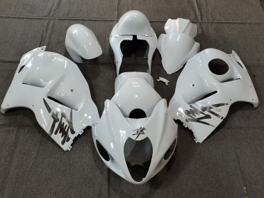 1997-2007 White Gloss OEM Style with Silver Decals Suzuki GSXR 1300 Motorcycle Fairings