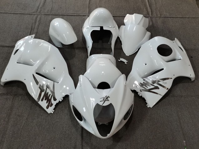 1997-2007 White Gloss OEM Style with Silver Decals Suzuki GSXR 1300 Motorcycle Fairings 1997-2007 White Gloss OEM Style with Silver Decals Suzuki GSXR 1300 Motorcycle Fairings