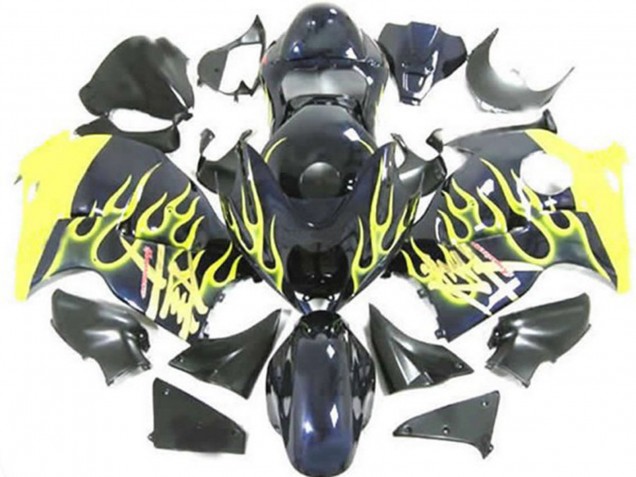 1997-2007 Yellow Flame Suzuki GSXR 1300 Motorcycle Fairings 1997-2007 Yellow Flame Suzuki GSXR 1300 Motorcycle Fairings
