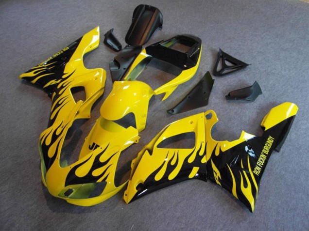 1998-1999 Yellow Flame Yamaha R1 Motorcycle Fairings 1998-1999 Yellow Flame Yamaha R1 Motorcycle Fairings