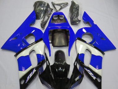 1998-2002 Blue White and Black Yamaha R6 Motorcycle Fairings