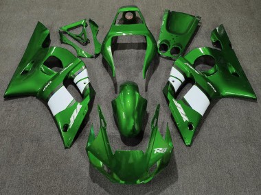 1998-2002 Deep Green & White Yamaha R6 Motorcycle Fairings