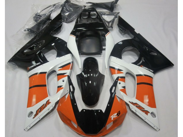 1998-2002 Gloss Orange and Black Yamaha R6 Motorcycle Fairings 1998-2002 Gloss Orange and Black Yamaha R6 Motorcycle Fairings