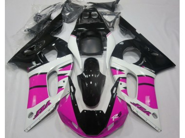 1998-2002 Gloss Pink and Black Yamaha R6 Motorcycle Fairings