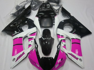 1998-2002 Gloss Pink and Black Yamaha R6 Motorcycle Fairings