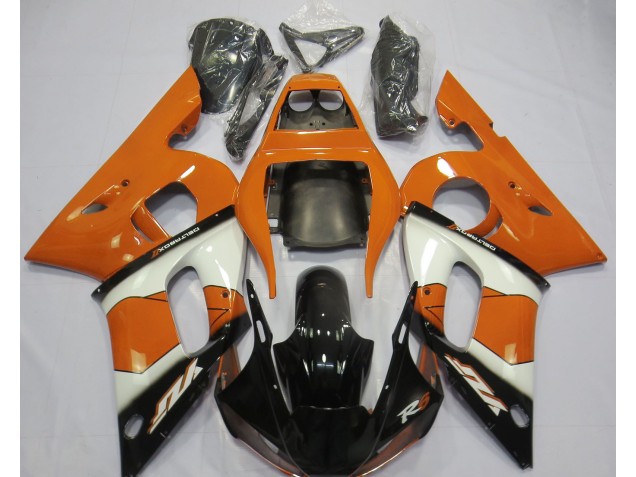 1998-2002 Orange White and Black Yamaha R6 Motorcycle Fairings 1998-2002 Orange White and Black Yamaha R6 Motorcycle Fairings