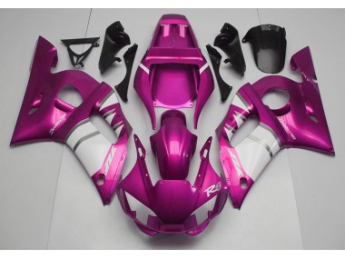 1998-2002 Pink & White Yamaha R6 Motorcycle Fairings