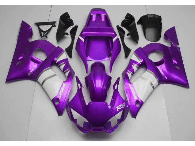 1998-2002 Purple & White Yamaha R6 Motorcycle Fairings