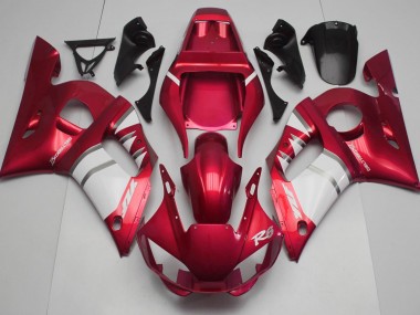 1998-2002 Red & White Yamaha R6 Motorcycle Fairings