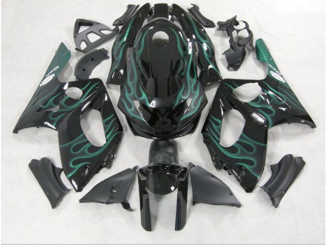 1998-2007 Emerald Green Flame Yamaha YZF600 Motorcycle Fairings 1998-2007 Emerald Green Flame Yamaha YZF600 Motorcycle Fairings