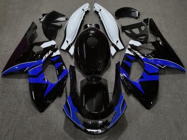 1998-2007 Gloss Black Blue and White Yamaha YZF600 Motorcycle Fairings