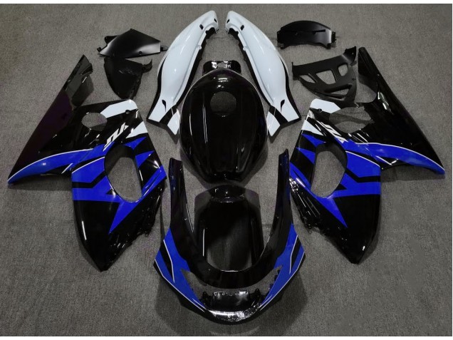 1998-2007 Gloss Black Blue and White Yamaha YZF600 Motorcycle Fairings 1998-2007 Gloss Black Blue and White Yamaha YZF600 Motorcycle Fairings