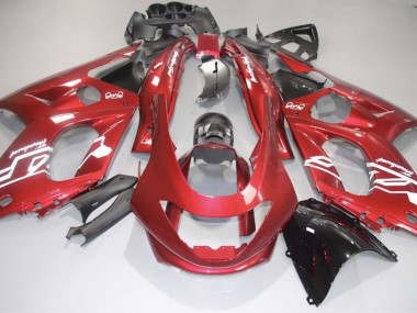 1998-2007 Gloss Red and White Decals Yamaha YZF600 Motorcycle Fairings