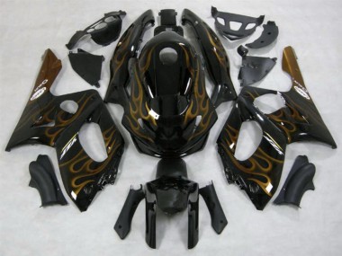 1998-2007 Gold Flame Gloss Yamaha YZF600 Motorcycle Fairings