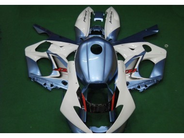 1998-2007 Light Blue and White Yamaha YZF600 Motorcycle Fairings