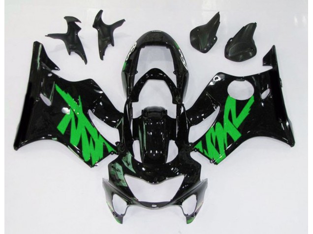 1999-2000 Gloss Black & Green Honda CBR600 F4 Motorcycle Fairings 1999-2000 Gloss Black & Green Honda CBR600 F4 Motorcycle Fairings