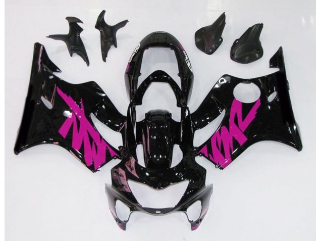 1999-2000 Gloss Black & Pink Honda CBR600 F4 Motorcycle Fairings 1999-2000 Gloss Black & Pink Honda CBR600 F4 Motorcycle Fairings