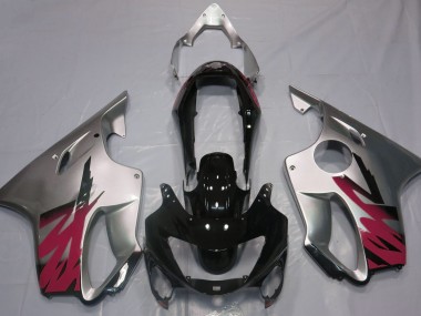 1999-2000 Gloss Silver & Red Honda CBR600 F4 Motorcycle Fairings