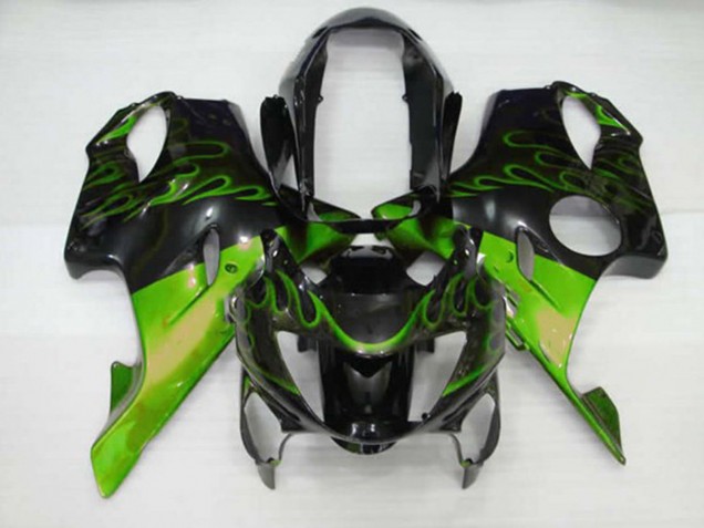 1999-2000 Green Flame Honda CBR600 F4 Motorcycle Fairings 1999-2000 Green Flame Honda CBR600 F4 Motorcycle Fairings