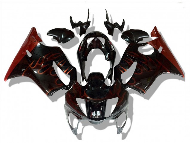 1999-2000 Red Flame Honda CBR600 F4 Motorcycle Fairings 1999-2000 Red Flame Honda CBR600 F4 Motorcycle Fairings
