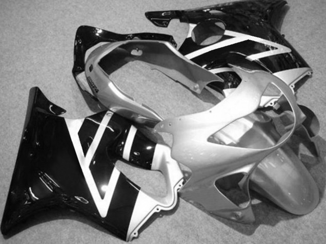 1999-2000 Silver Black Honda CBR600 F4 Motorcycle Fairings 1999-2000 Silver Black Honda CBR600 F4 Motorcycle Fairings