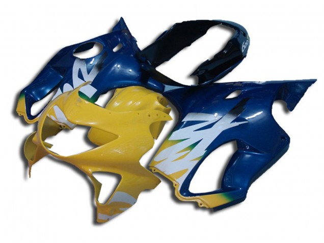 1999-2000 Yellow and Blue Honda CBR600 F4 Motorcycle Fairings 1999-2000 Yellow and Blue Honda CBR600 F4 Motorcycle Fairings