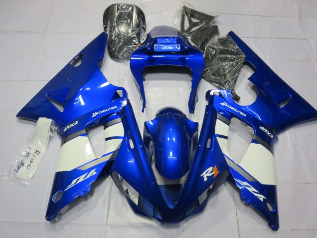2000-2001 Blue and White Yamaha R1 Motorcycle Fairings 2000-2001 Blue and White Yamaha R1 Motorcycle Fairings