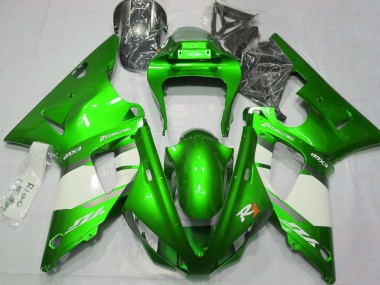 2000-2001 Electric Green & White Yamaha R1 Motorcycle Fairings