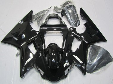 2000-2001 Gloss Black Yamaha R1 Motorcycle Fairings