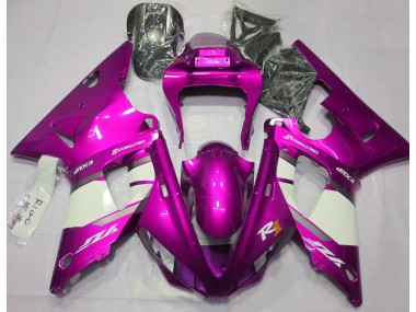2000-2001 Hot Pink & White Yamaha R1 Motorcycle Fairings
