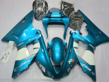 2000-2001 Light Blue & White Yamaha R1 Motorcycle Fairings