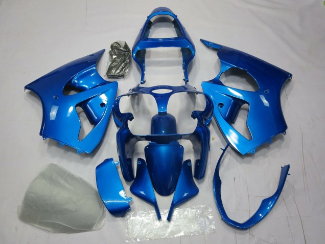 2000-2002 Blue Kawasaki ZX6R Motorcycle Fairings 2000-2002 Blue Kawasaki ZX6R Motorcycle Fairings
